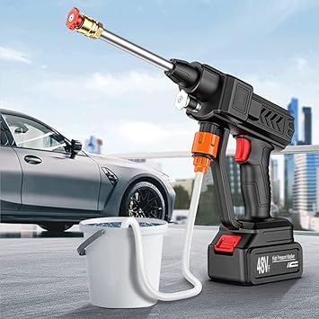 Automatic Cordless Wireless Car Wash Spray Gun High Pressure 48v Review by Zayed Al Hashimi