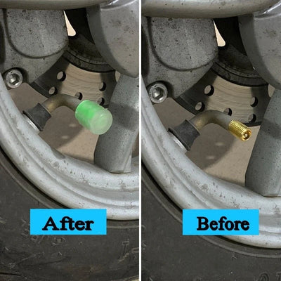 Car Luminous Tire Valve Caps, 4 Piece Set, LED Glow Wheel Valve Covers Review by Hamdan Malik