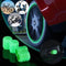 Car Luminous Tire Valve Caps, 4 Piece Set, LED Glow Wheel Valve Covers