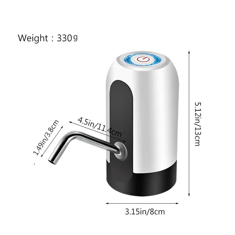 Electric Portable Water Dispenser Pump, USB Rechargeable Bottle Water Pump