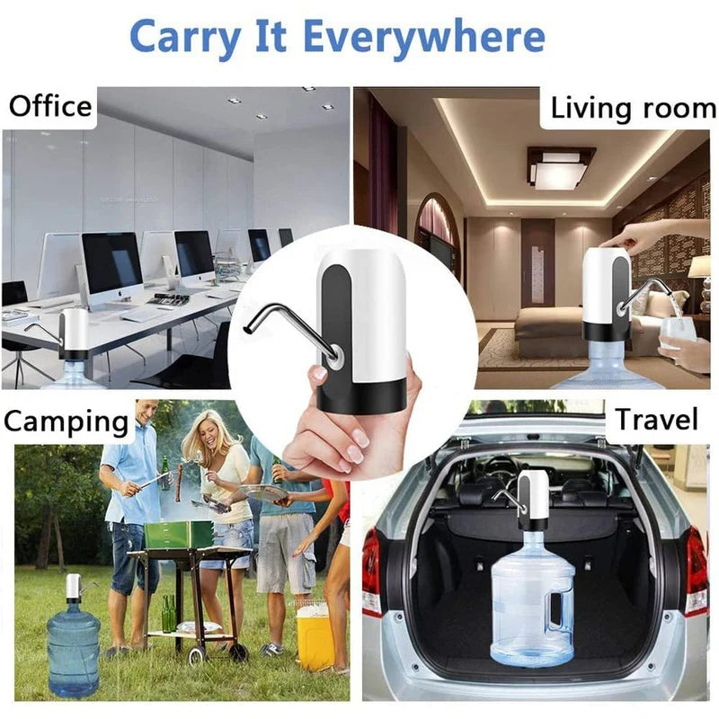 Electric Portable Water Dispenser Pump, USB Rechargeable Bottle Water Pump