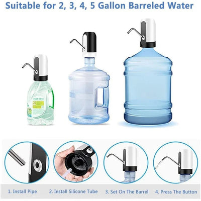 Electric Portable Water Dispenser Pump, USB Rechargeable Bottle Water Pump Review by Omar Al Shamsi