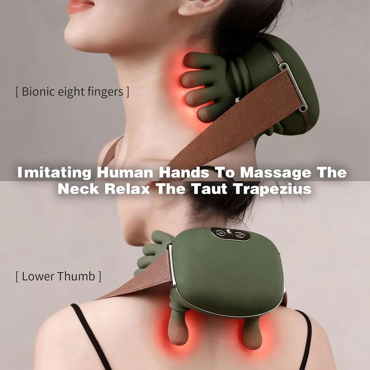 Neck Massager with Heat for Pain Relief deep Tissue,Shoulder & Back Massager 2026 (Upgraded Version)