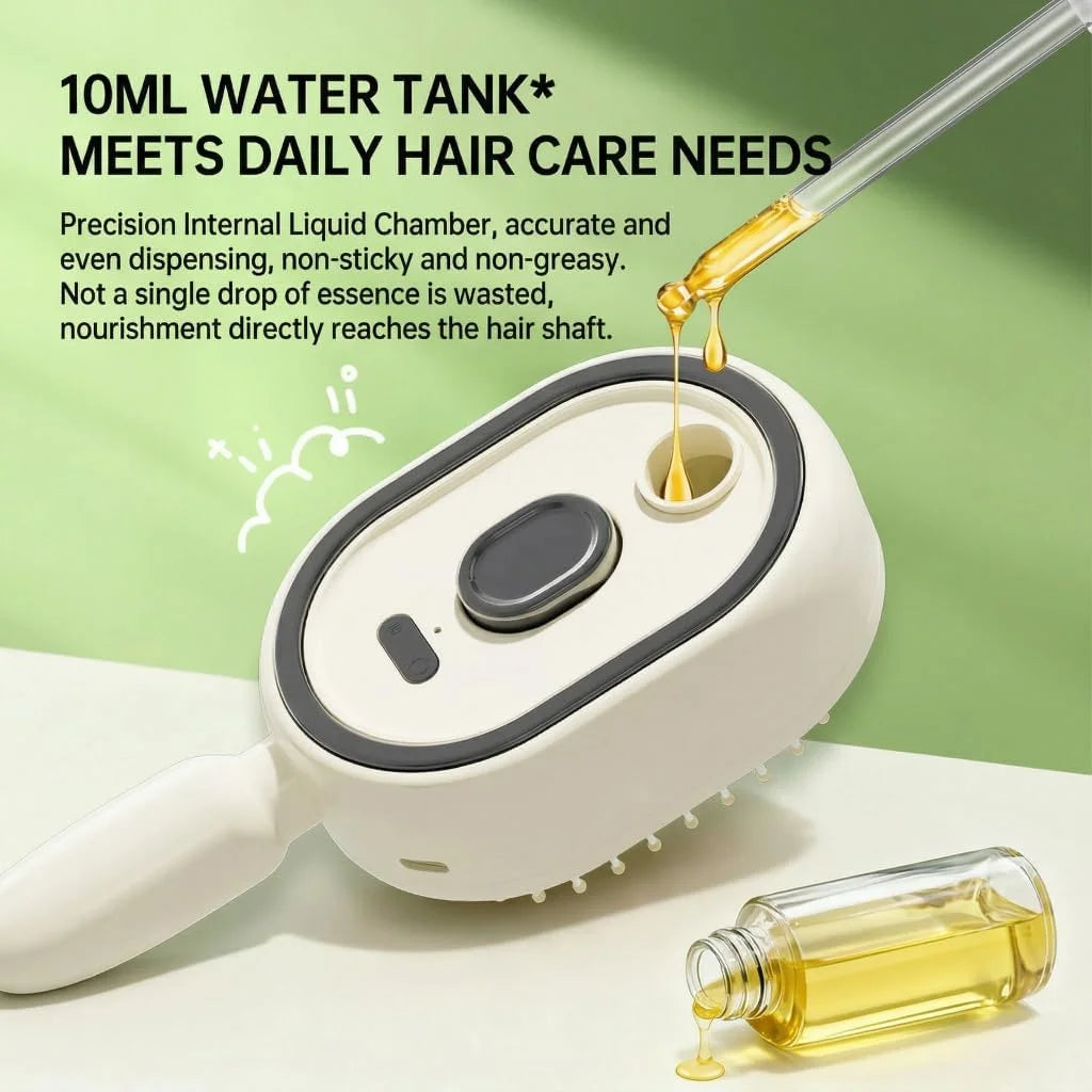Electric Steam Hair Straightener Brush, USB Rechargeable Hot Comb