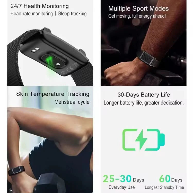 Smart Bracelet Fitness Tracker Band, Activity & Health Monitoring Wristband