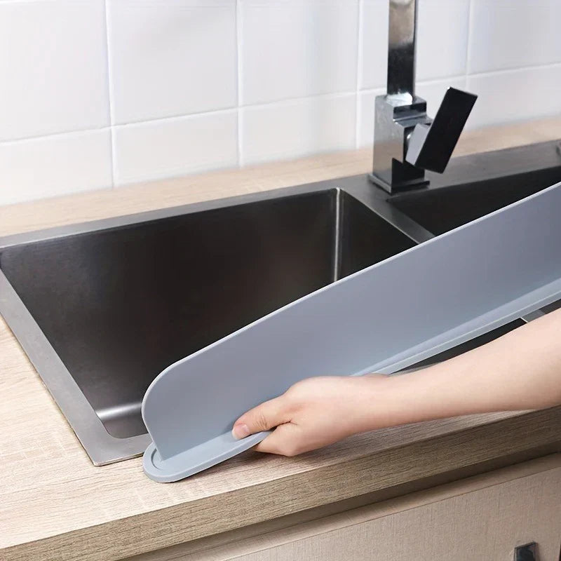 Suction For Kitchen And Bathroom Flexible Water Splash Stopper - 12 Inch (Random Color)